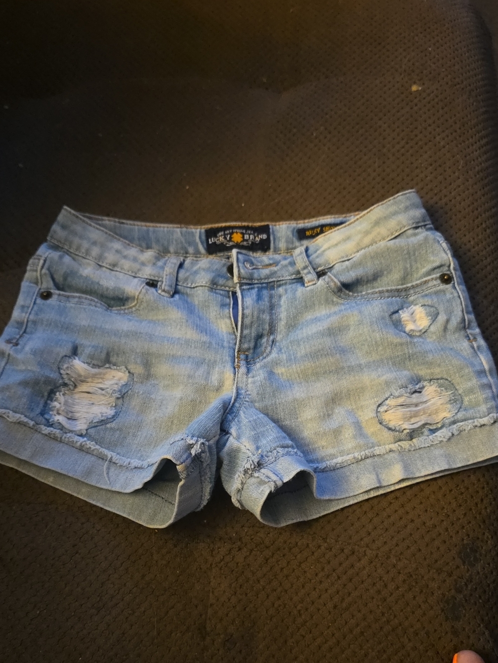 Lucky Brand Light Blue Distressed Jean Shorts